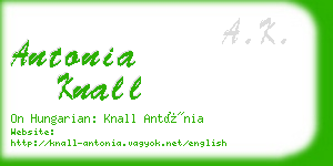 antonia knall business card